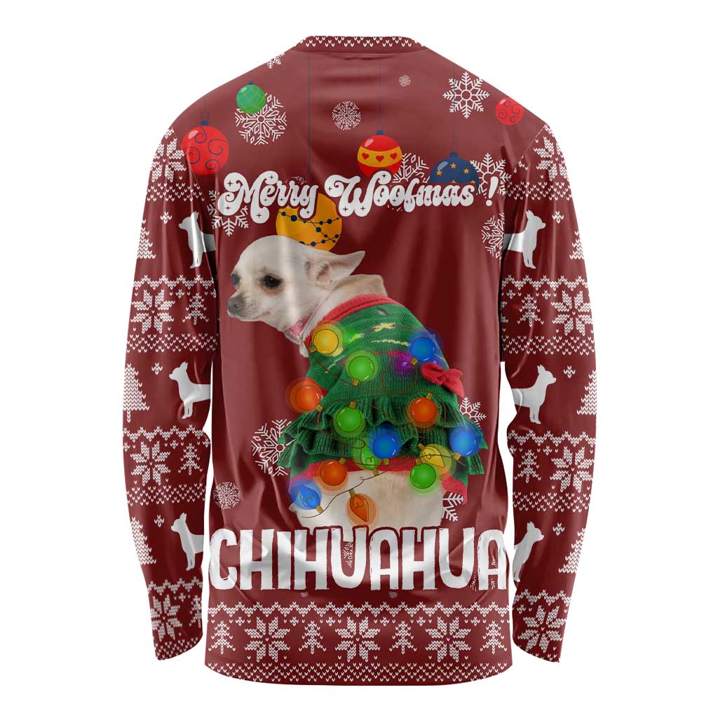 Chihuahua Dog Attitude Christmas Long Sleeve Shirt Xmas Holiday Patterns - Wonder Print Shop