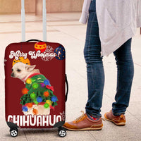Chihuahua Dog Attitude Christmas Luggage Cover Xmas Holiday Patterns - Wonder Print Shop