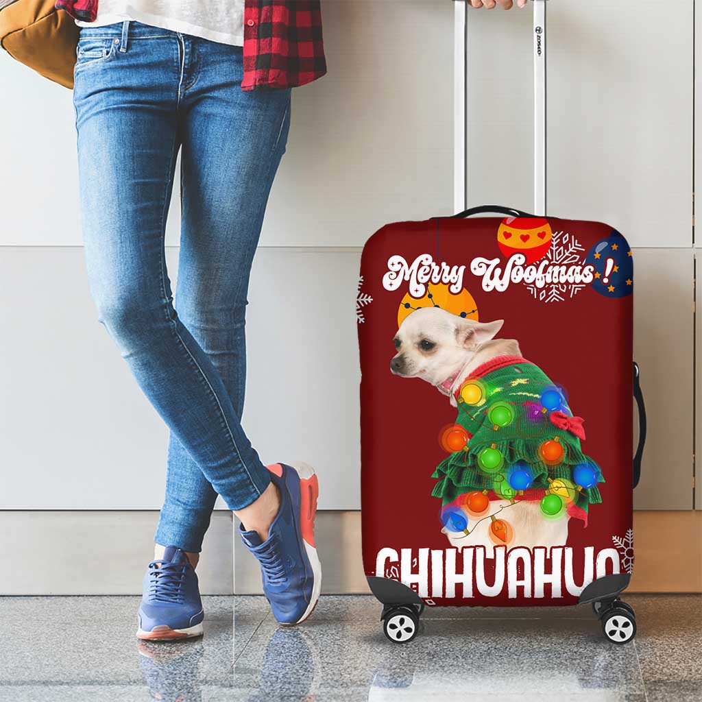 Chihuahua Dog Attitude Christmas Luggage Cover Xmas Holiday Patterns - Wonder Print Shop