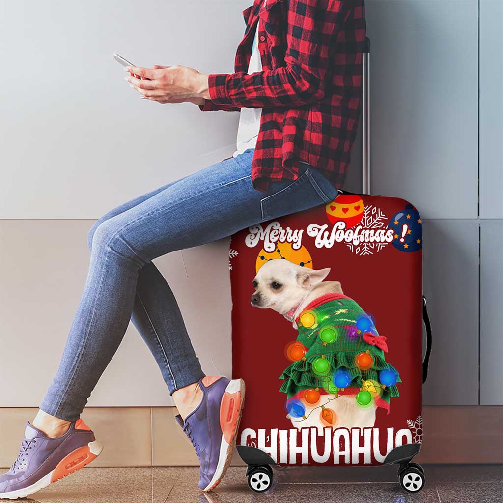 Chihuahua Dog Attitude Christmas Luggage Cover Xmas Holiday Patterns - Wonder Print Shop
