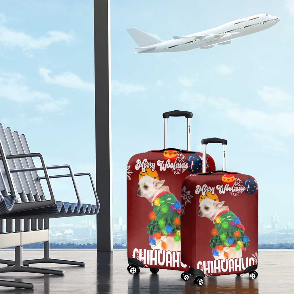 Chihuahua Dog Attitude Christmas Luggage Cover Xmas Holiday Patterns - Wonder Print Shop