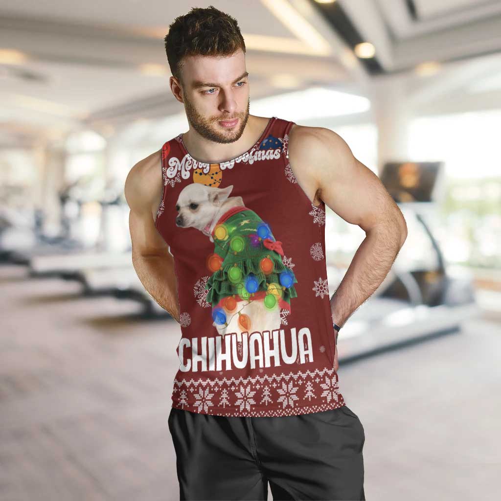 Chihuahua Dog Attitude Christmas Men Tank Top Xmas Holiday Patterns - Wonder Print Shop