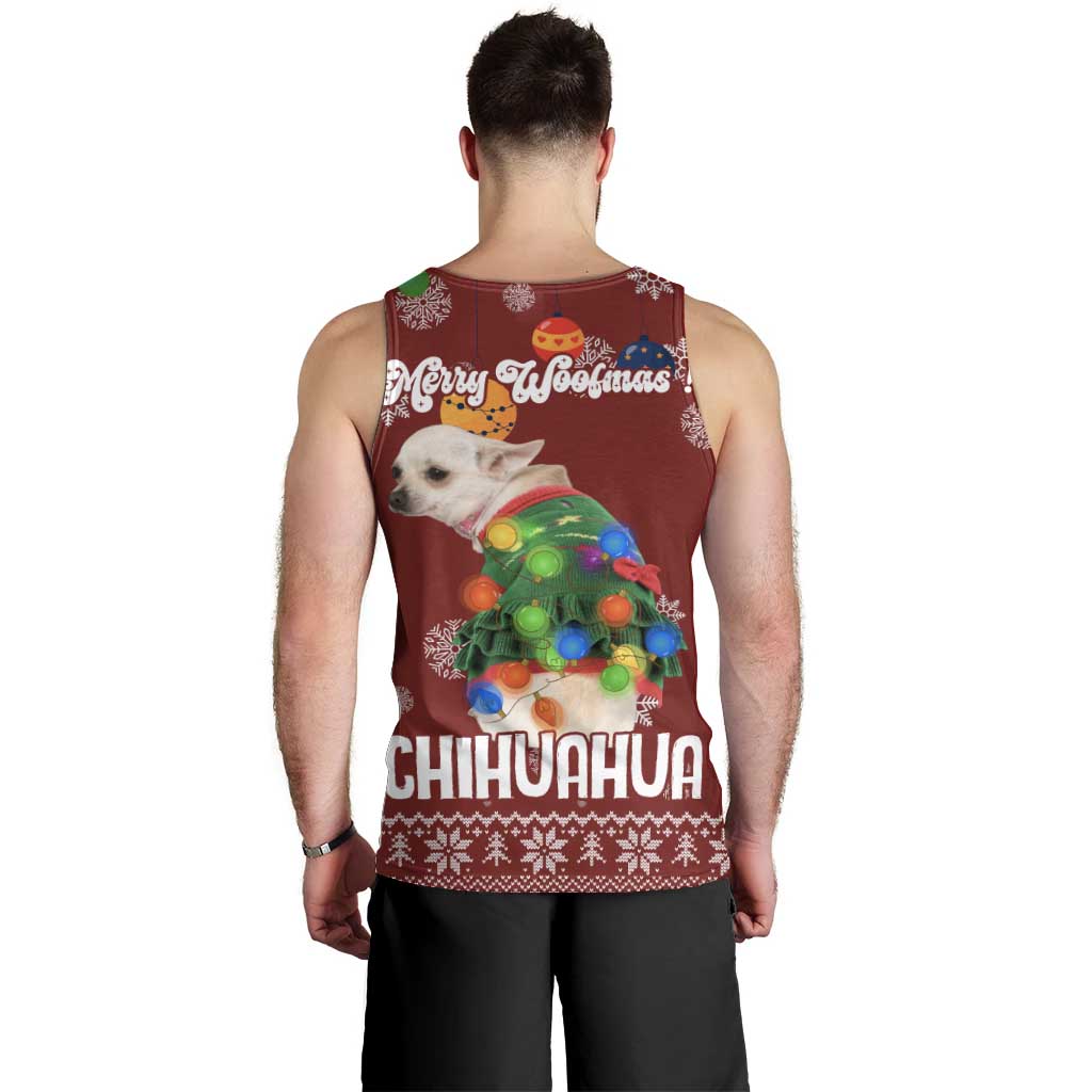 Chihuahua Dog Attitude Christmas Men Tank Top Xmas Holiday Patterns - Wonder Print Shop