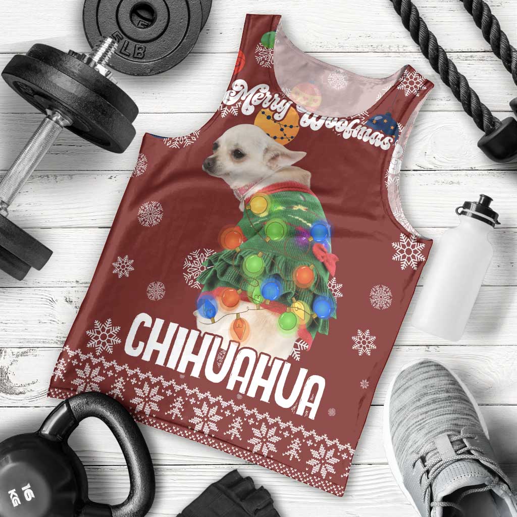 Chihuahua Dog Attitude Christmas Men Tank Top Xmas Holiday Patterns - Wonder Print Shop