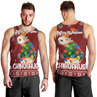 Chihuahua Dog Attitude Christmas Men Tank Top Xmas Holiday Patterns - Wonder Print Shop