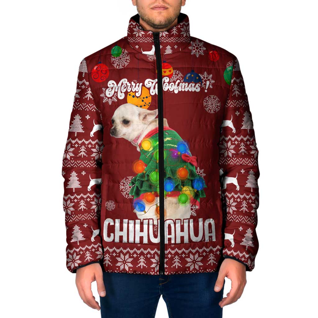 Chihuahua Dog Attitude Christmas Padded Jacket Xmas Holiday Patterns - Wonder Print Shop