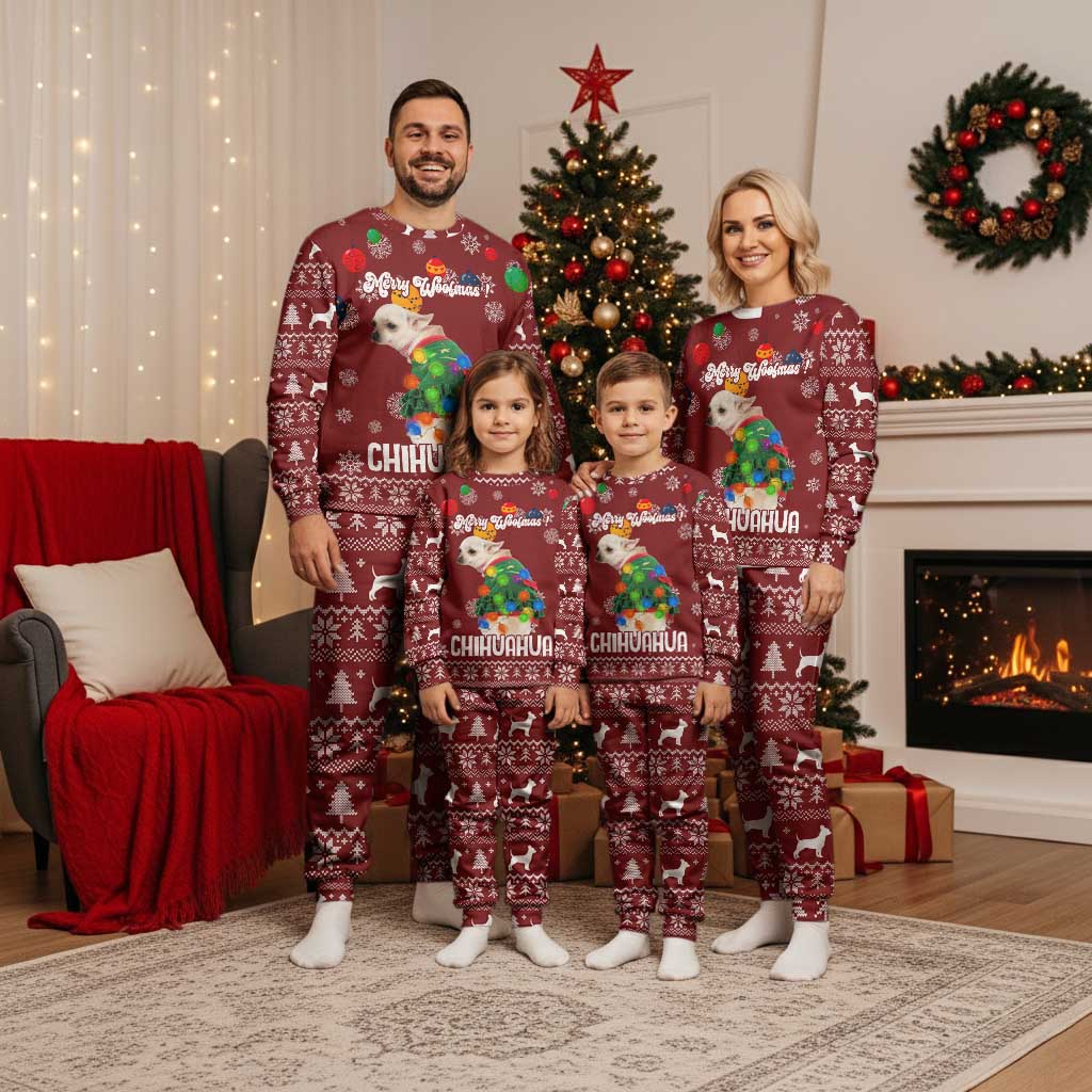 Chihuahua Dog Attitude Christmas Pajama Set Xmas Holiday Patterns - Wonder Print Shop