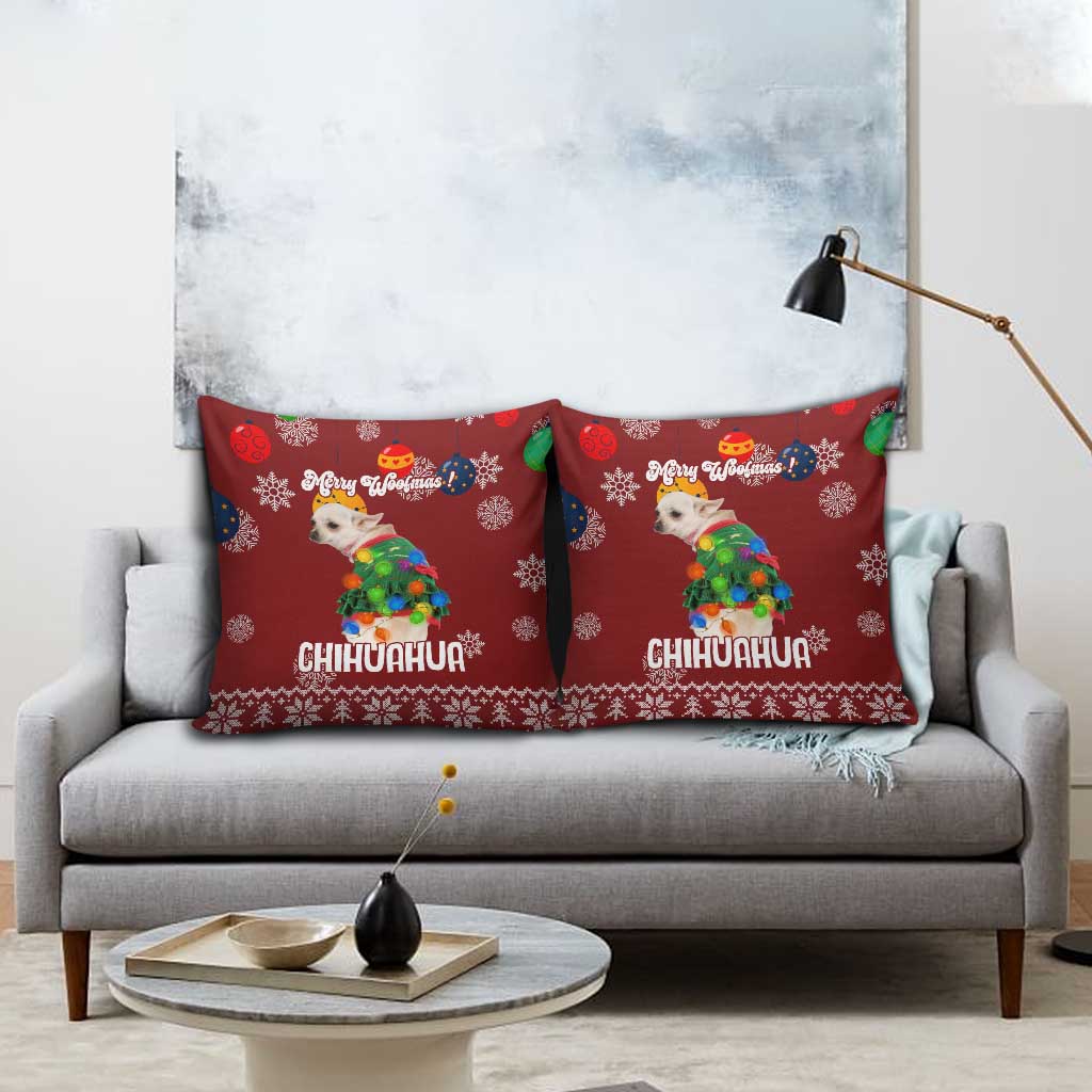 Chihuahua Dog Attitude Christmas Pillow Cover Xmas Holiday Patterns - Wonder Print Shop