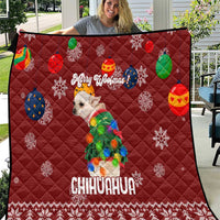 Chihuahua Dog Attitude Christmas Quilt Xmas Holiday Patterns - Wonder Print Shop