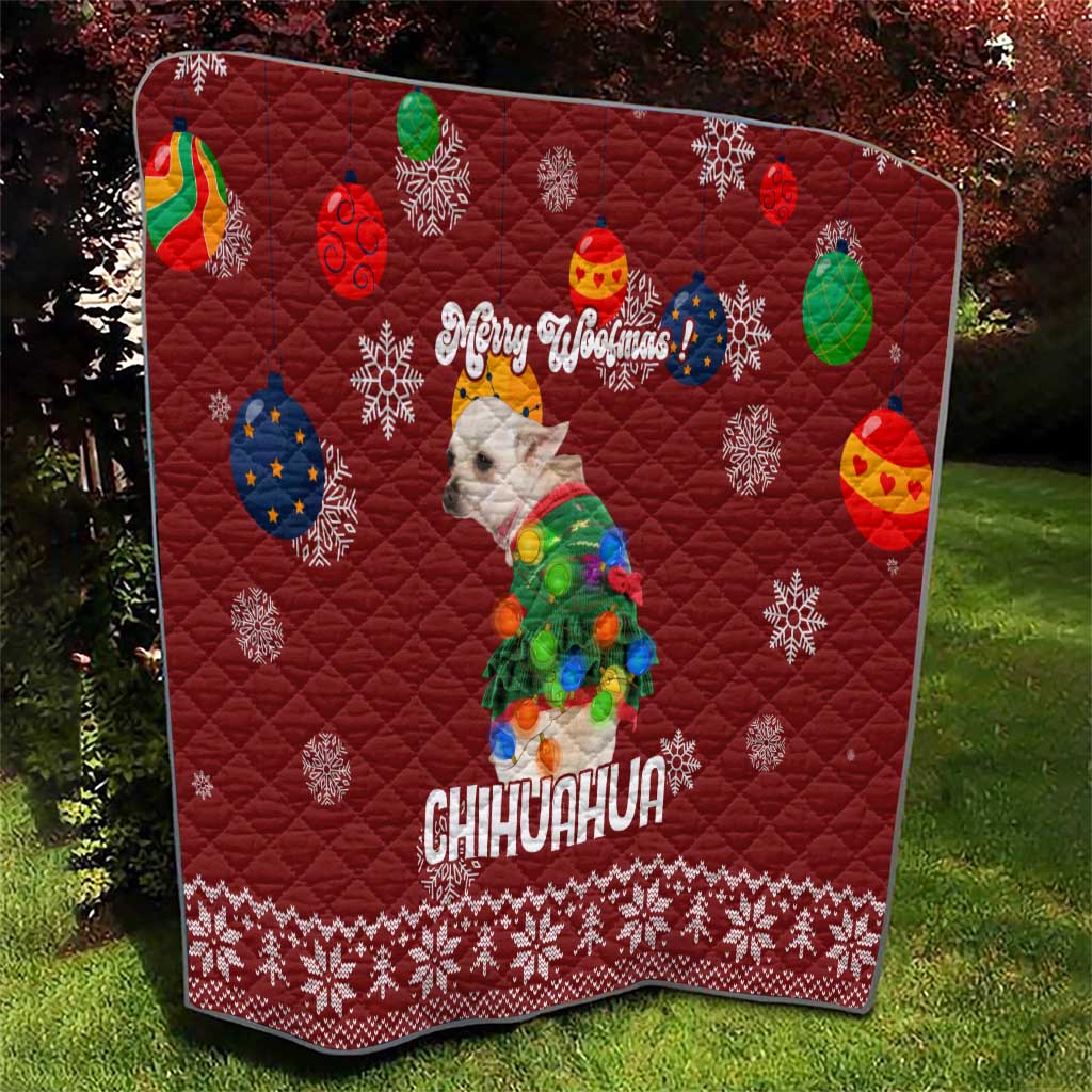 Chihuahua Dog Attitude Christmas Quilt Xmas Holiday Patterns - Wonder Print Shop
