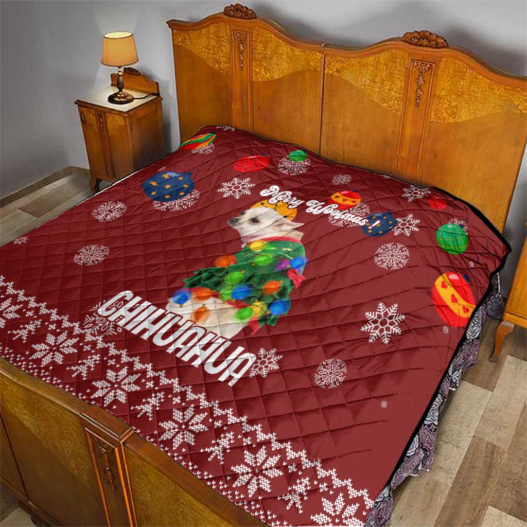 Chihuahua Dog Attitude Christmas Quilt Xmas Holiday Patterns - Wonder Print Shop