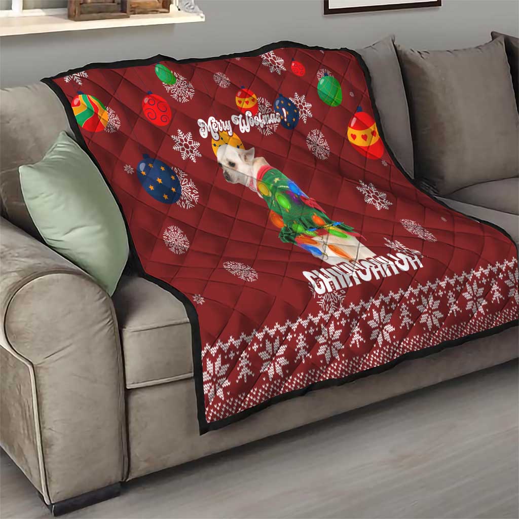 Chihuahua Dog Attitude Christmas Quilt Xmas Holiday Patterns - Wonder Print Shop