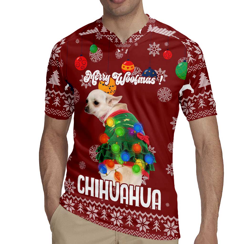 Chihuahua Dog Attitude Christmas Rugby Jersey Xmas Holiday Patterns - Wonder Print Shop