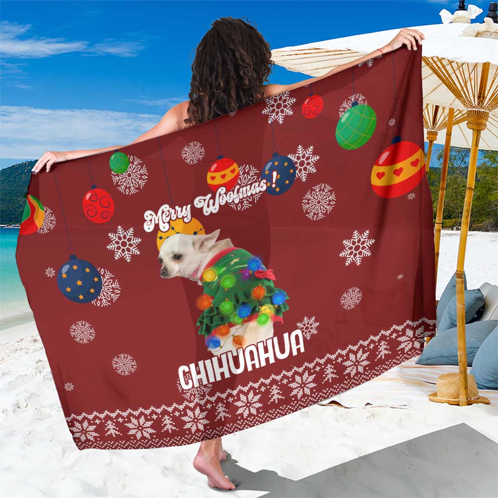 Chihuahua Dog Attitude Christmas Sarong Xmas Holiday Patterns - Wonder Print Shop