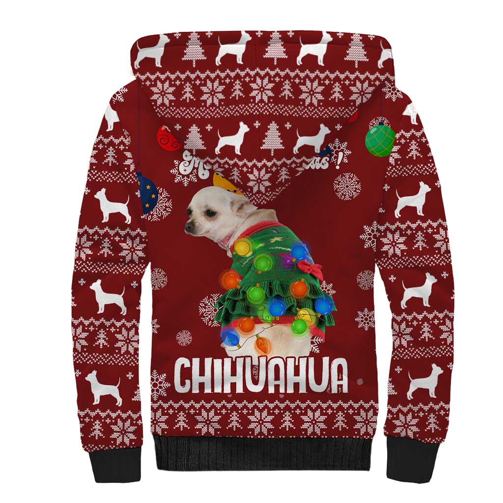 Chihuahua Dog Attitude Christmas Sherpa Hoodie Xmas Holiday Patterns - Wonder Print Shop