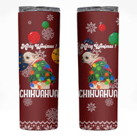 Chihuahua Dog Attitude Christmas Skinny Tumbler Xmas Holiday Patterns - Wonder Print Shop
