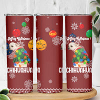 Chihuahua Dog Attitude Christmas Skinny Tumbler Xmas Holiday Patterns - Wonder Print Shop