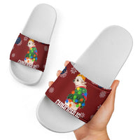 Chihuahua Dog Attitude Christmas Slide Sandals Xmas Holiday Patterns - Wonder Print Shop
