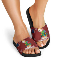 Chihuahua Dog Attitude Christmas Slide Sandals Xmas Holiday Patterns - Wonder Print Shop
