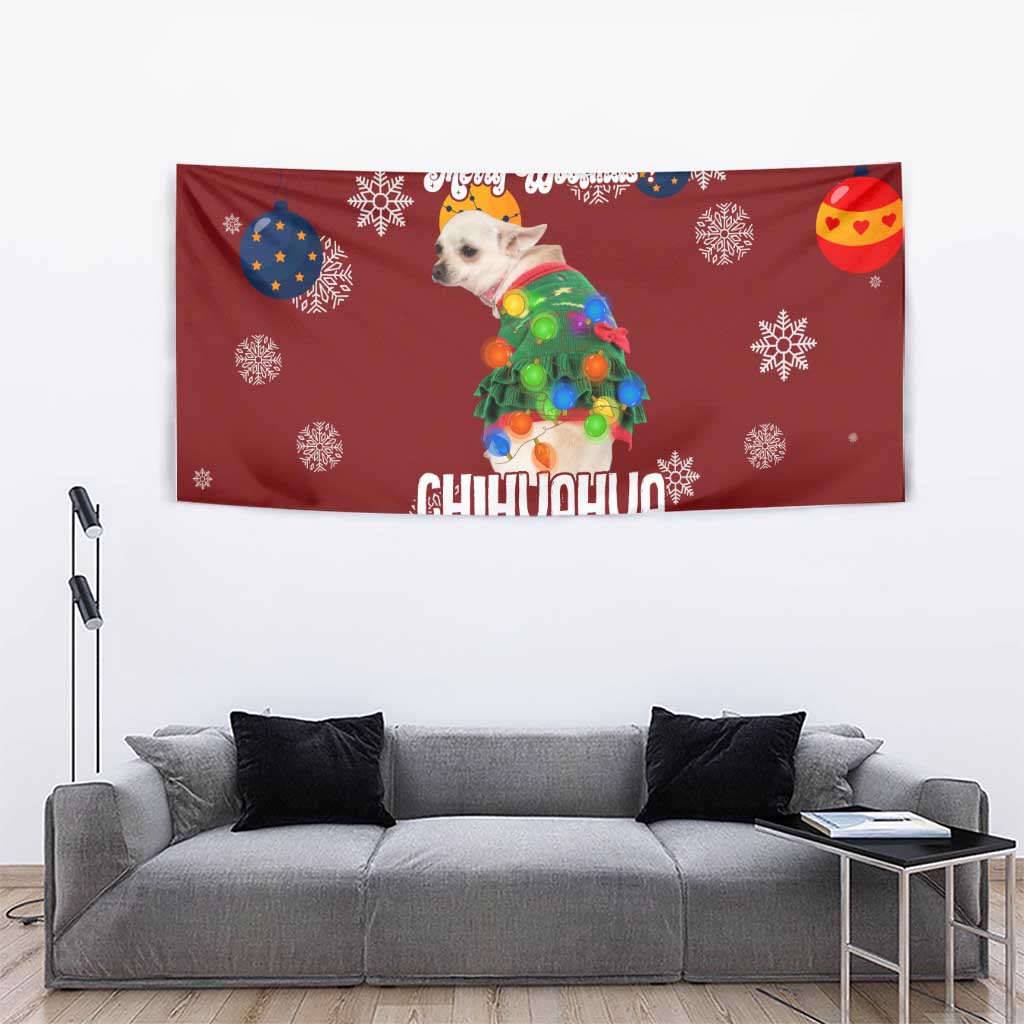 Chihuahua Dog Attitude Christmas Tapestry Xmas Holiday Patterns - Wonder Print Shop