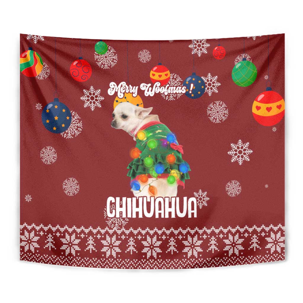 Chihuahua Dog Attitude Christmas Tapestry Xmas Holiday Patterns - Wonder Print Shop