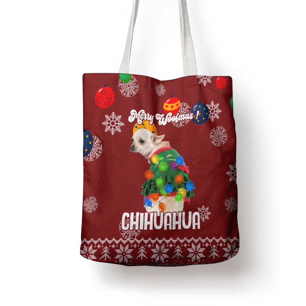 Chihuahua Dog Attitude Christmas Tote Bag Xmas Holiday Patterns - Wonder Print Shop