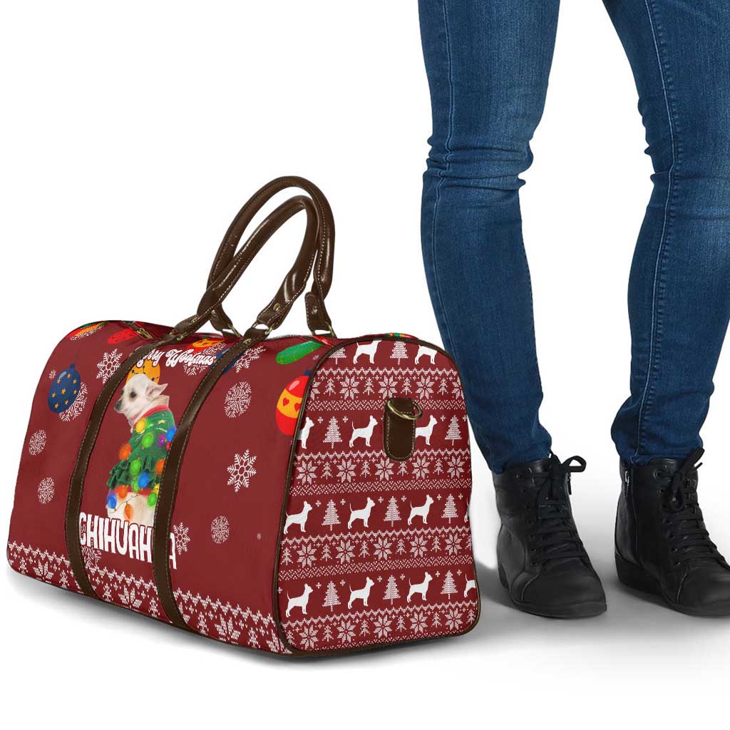 Chihuahua Dog Attitude Christmas Travel Bag Xmas Holiday Patterns - Wonder Print Shop