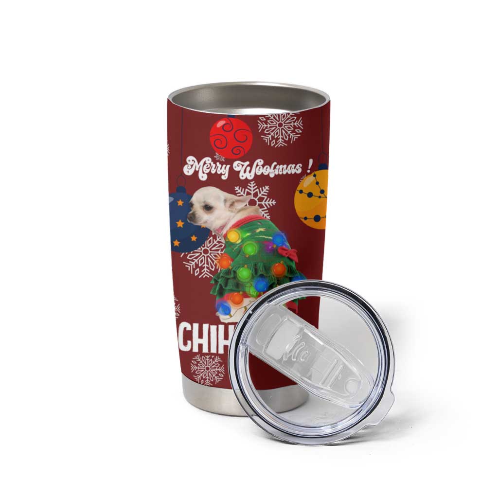 Chihuahua Dog Attitude Christmas Tumbler Cup Xmas Holiday Patterns - Wonder Print Shop