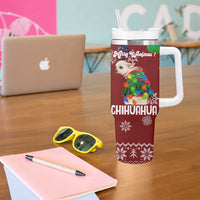Chihuahua Dog Attitude Christmas Tumbler With Handle Xmas Holiday Patterns - Wonder Print Shop
