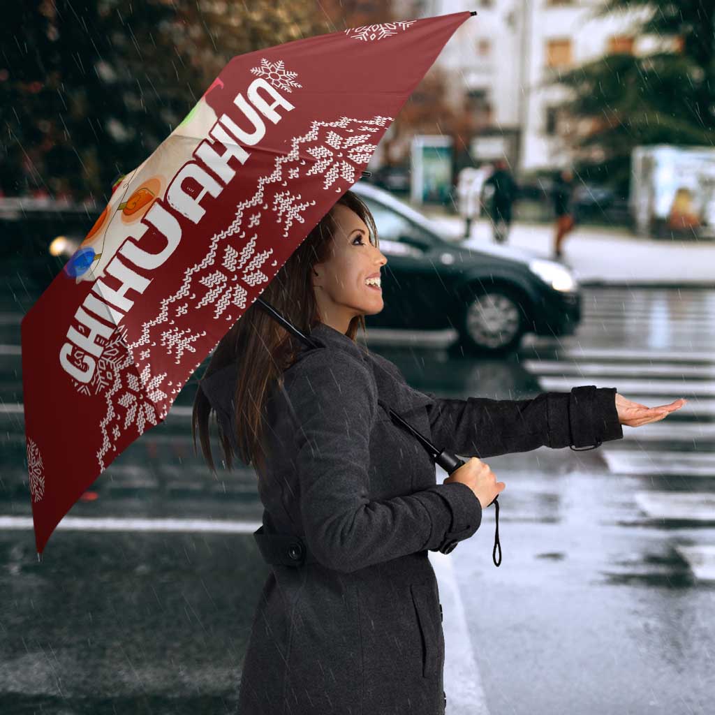 Chihuahua Dog Attitude Christmas Umbrella Xmas Holiday Patterns - Wonder Print Shop