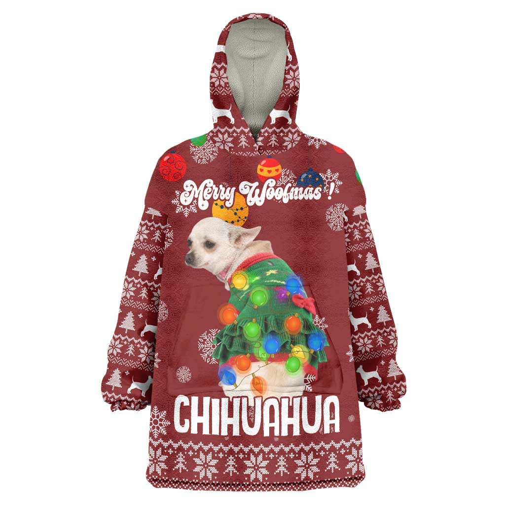 Chihuahua Dog Attitude Christmas Wearable Blanket Hoodie Xmas Holiday Patterns - Wonder Print Shop