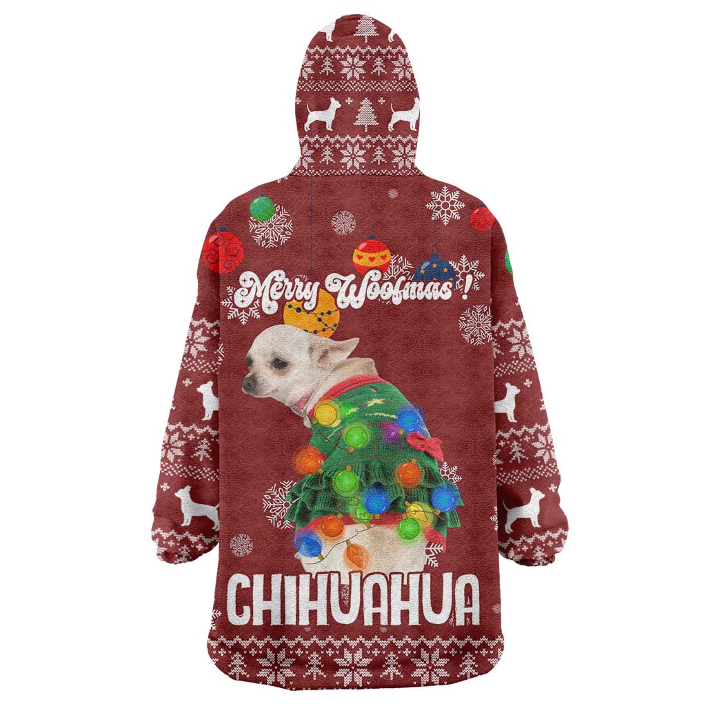 Chihuahua Dog Attitude Christmas Wearable Blanket Hoodie Xmas Holiday Patterns - Wonder Print Shop