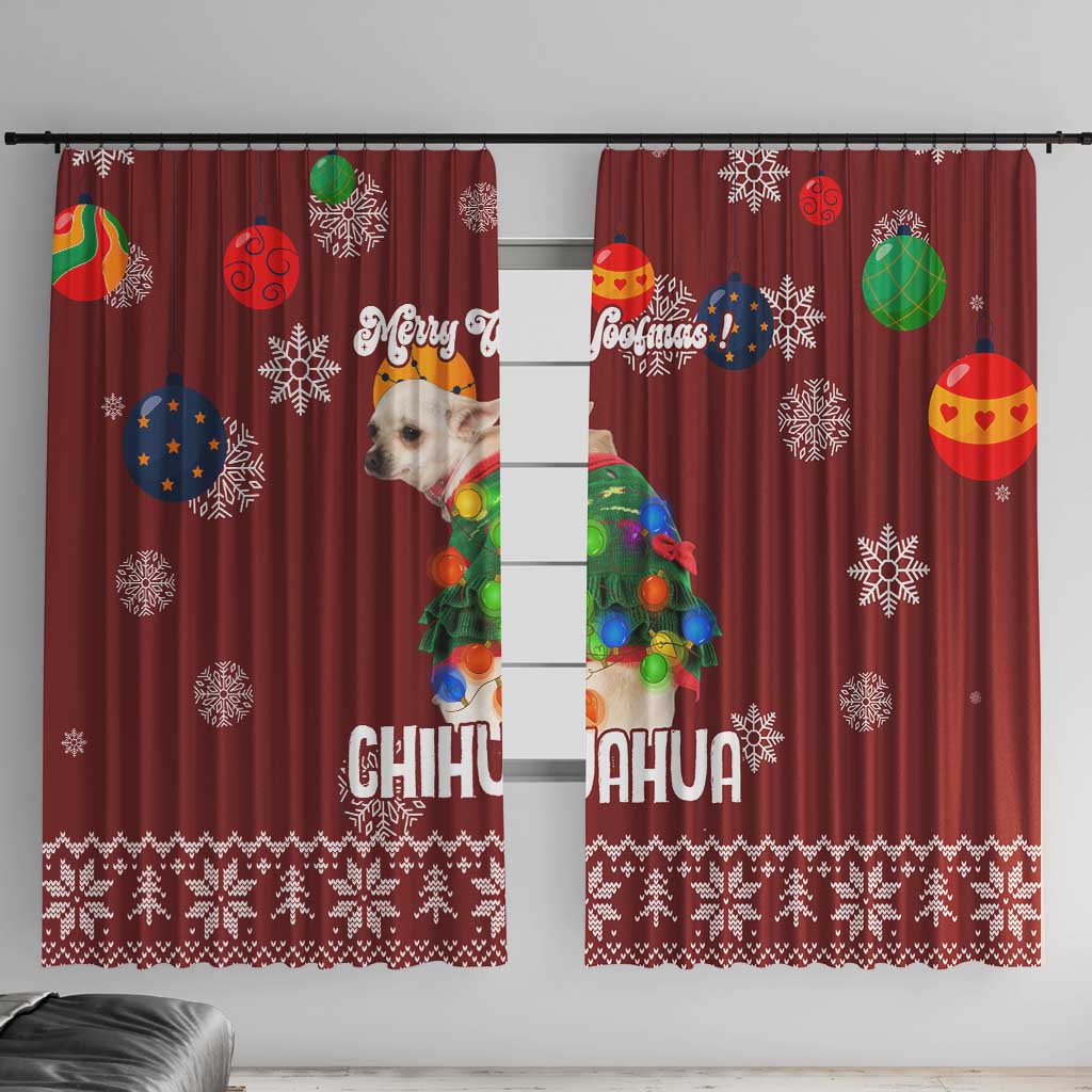 Chihuahua Dog Attitude Christmas Window Curtain Xmas Holiday Patterns - Wonder Print Shop
