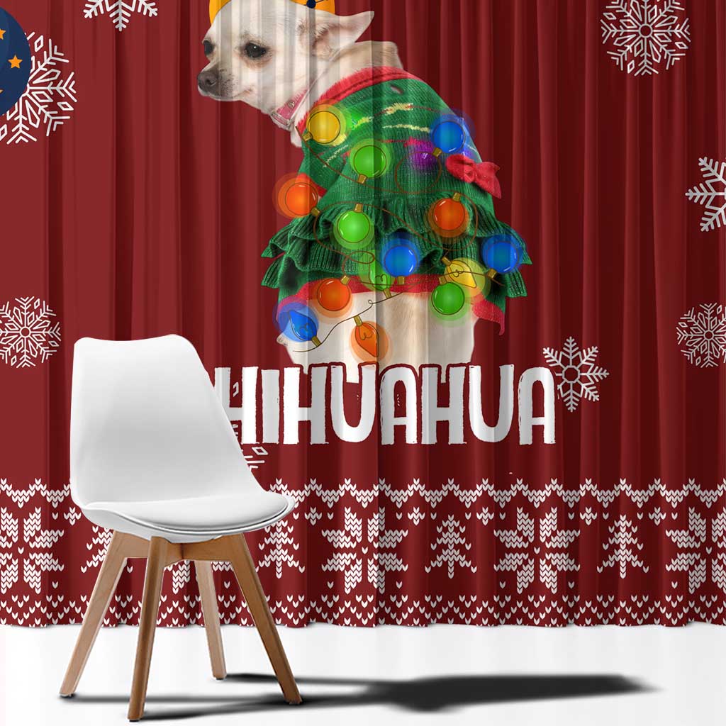 Chihuahua Dog Attitude Christmas Window Curtain Xmas Holiday Patterns - Wonder Print Shop