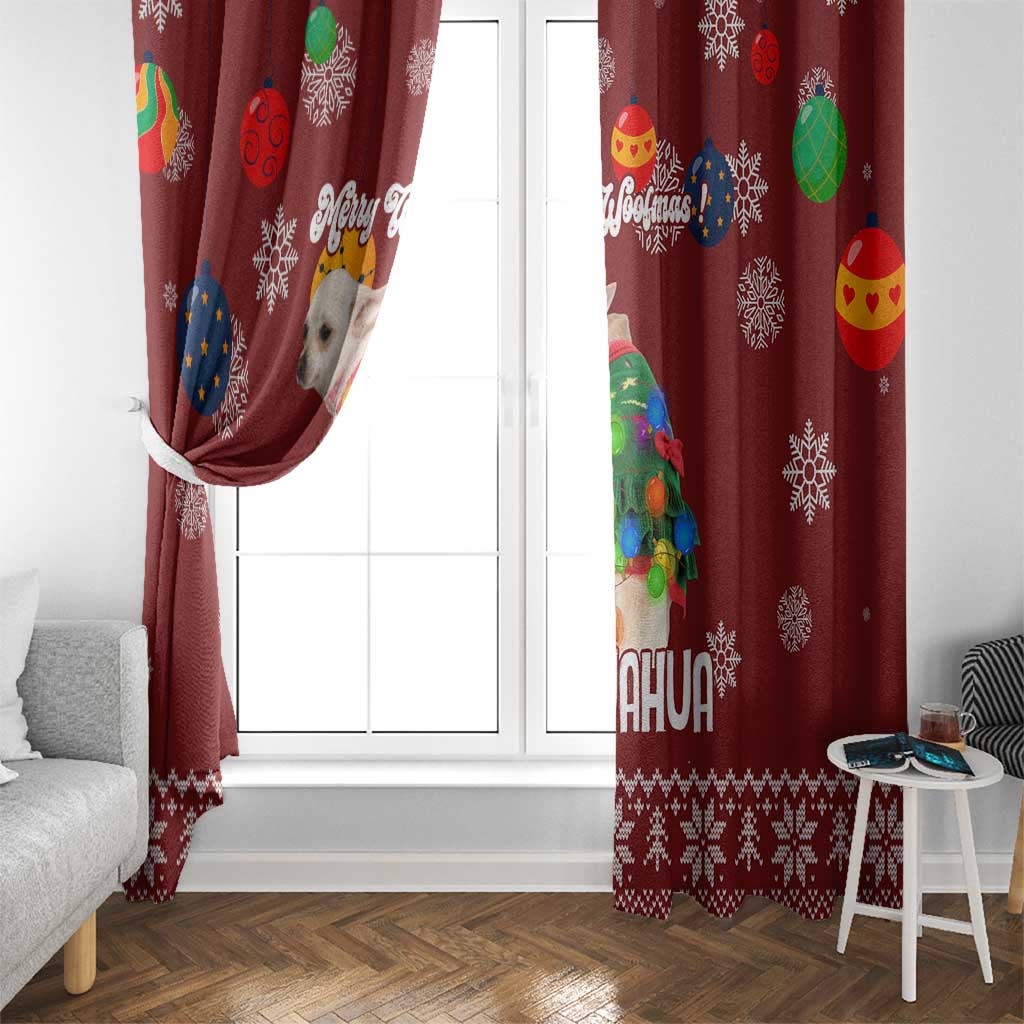 Chihuahua Dog Attitude Christmas Window Curtain Xmas Holiday Patterns - Wonder Print Shop