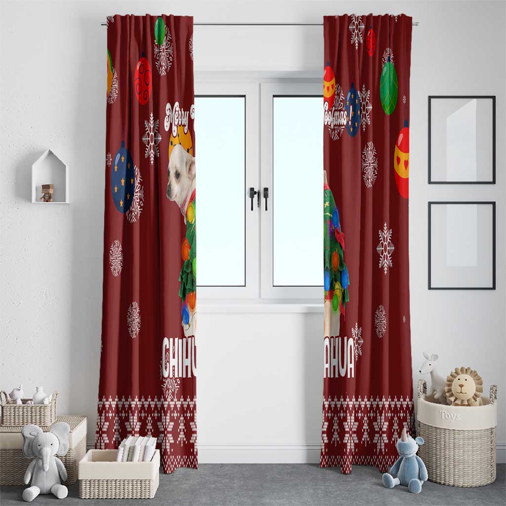 Chihuahua Dog Attitude Christmas Window Curtain Xmas Holiday Patterns - Wonder Print Shop