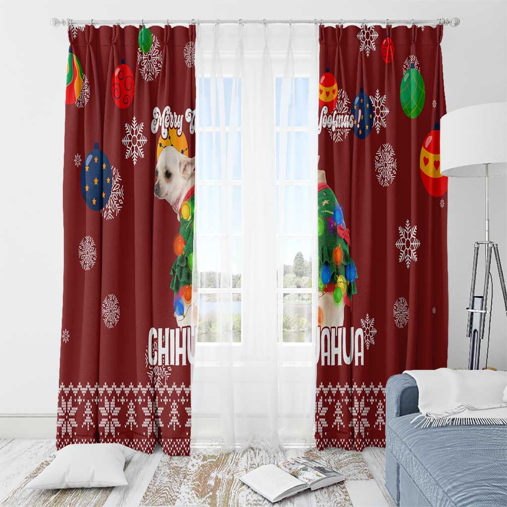 Chihuahua Dog Attitude Christmas Window Curtain Xmas Holiday Patterns - Wonder Print Shop