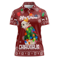 Chihuahua Dog Attitude Christmas Women Polo Shirt Xmas Holiday Patterns - Wonder Print Shop
