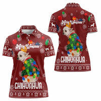 Chihuahua Dog Attitude Christmas Women Polo Shirt Xmas Holiday Patterns - Wonder Print Shop