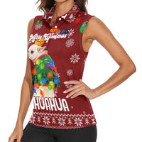 Chihuahua Dog Attitude Christmas Women Sleeveless Polo Shirt Xmas Holiday Patterns - Wonder Print Shop