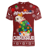 Chihuahua Dog Attitude Christmas Women V-Neck T-Shirt Xmas Holiday Patterns - Wonder Print Shop