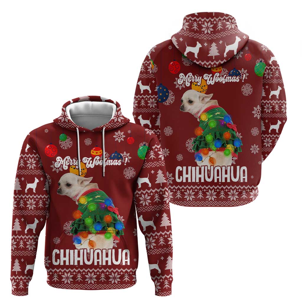 Chihuahua Dog Attitude Christmas Zip Hoodie Xmas Holiday Patterns - Wonder Print Shop