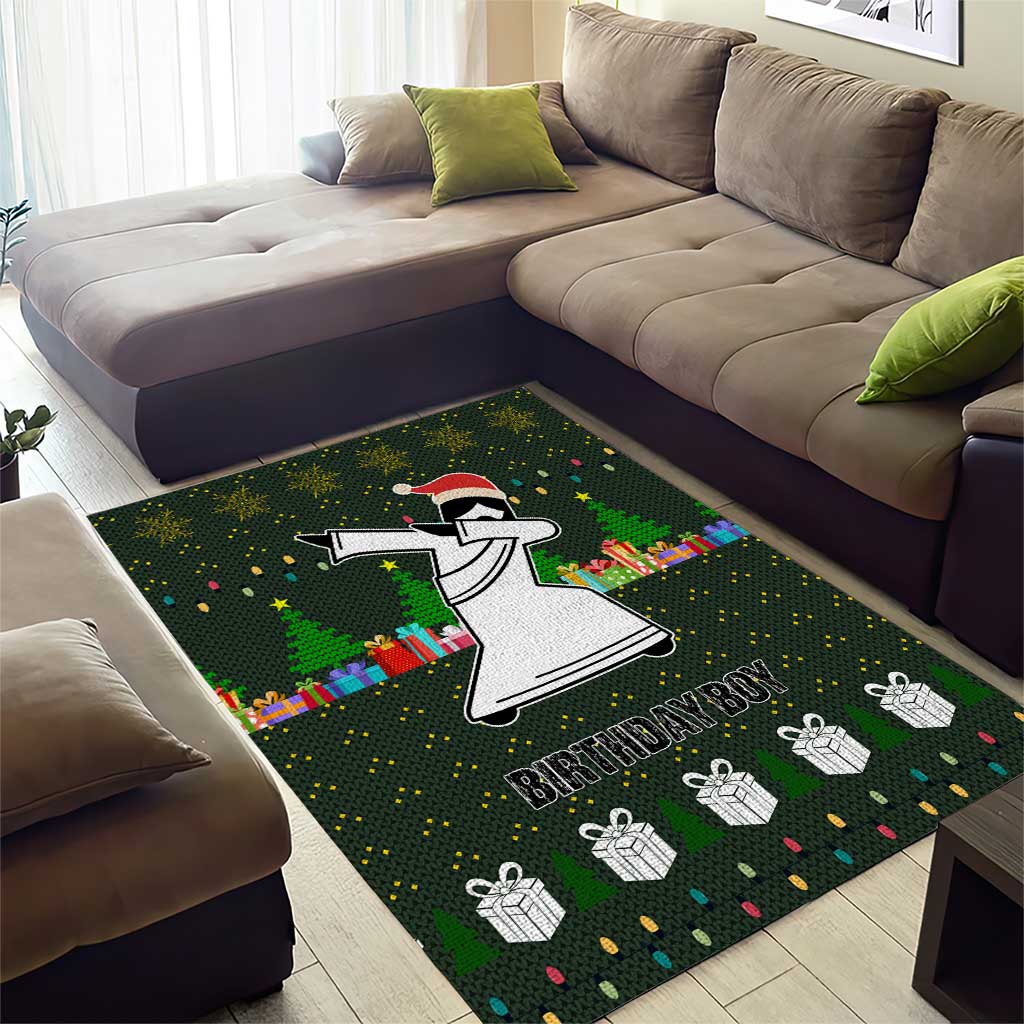 Jesus Birthday Boy Christmas Area Rug Funny Xmas Holiday Patterns - Wonder Print Shop