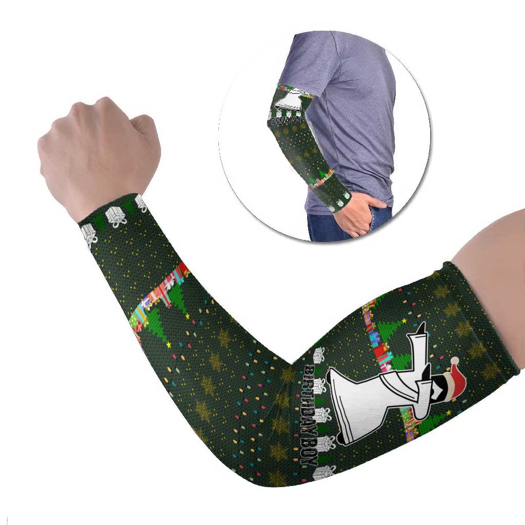 Jesus Birthday Boy Christmas Arm Sleeves Funny Xmas Holiday Patterns - Wonder Print Shop