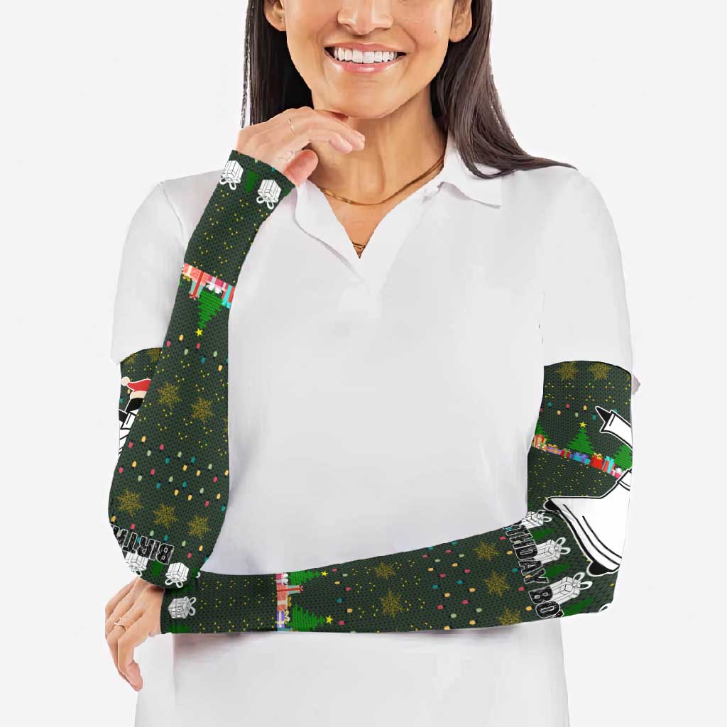 Jesus Birthday Boy Christmas Arm Sleeves Funny Xmas Holiday Patterns - Wonder Print Shop