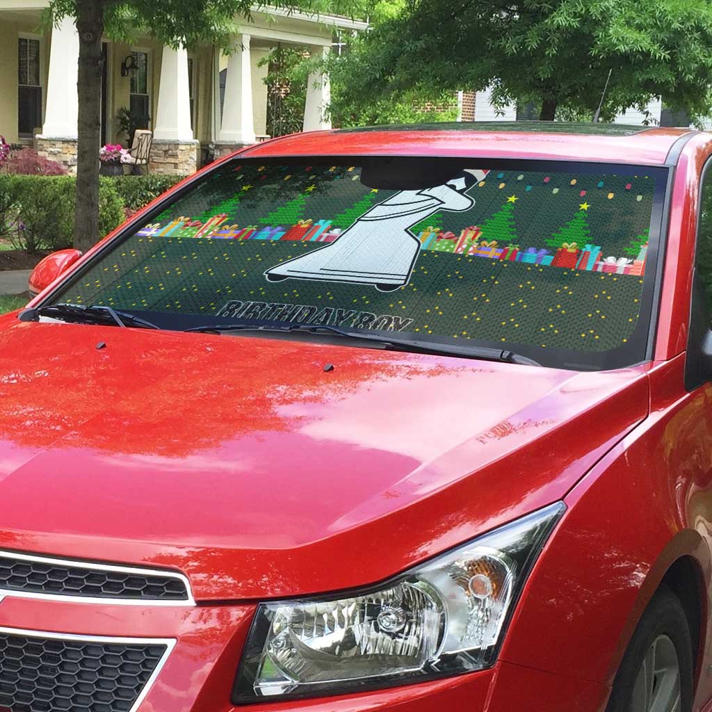 Jesus Birthday Boy Christmas Auto Sun Shade Funny Xmas Holiday Patterns - Wonder Print Shop