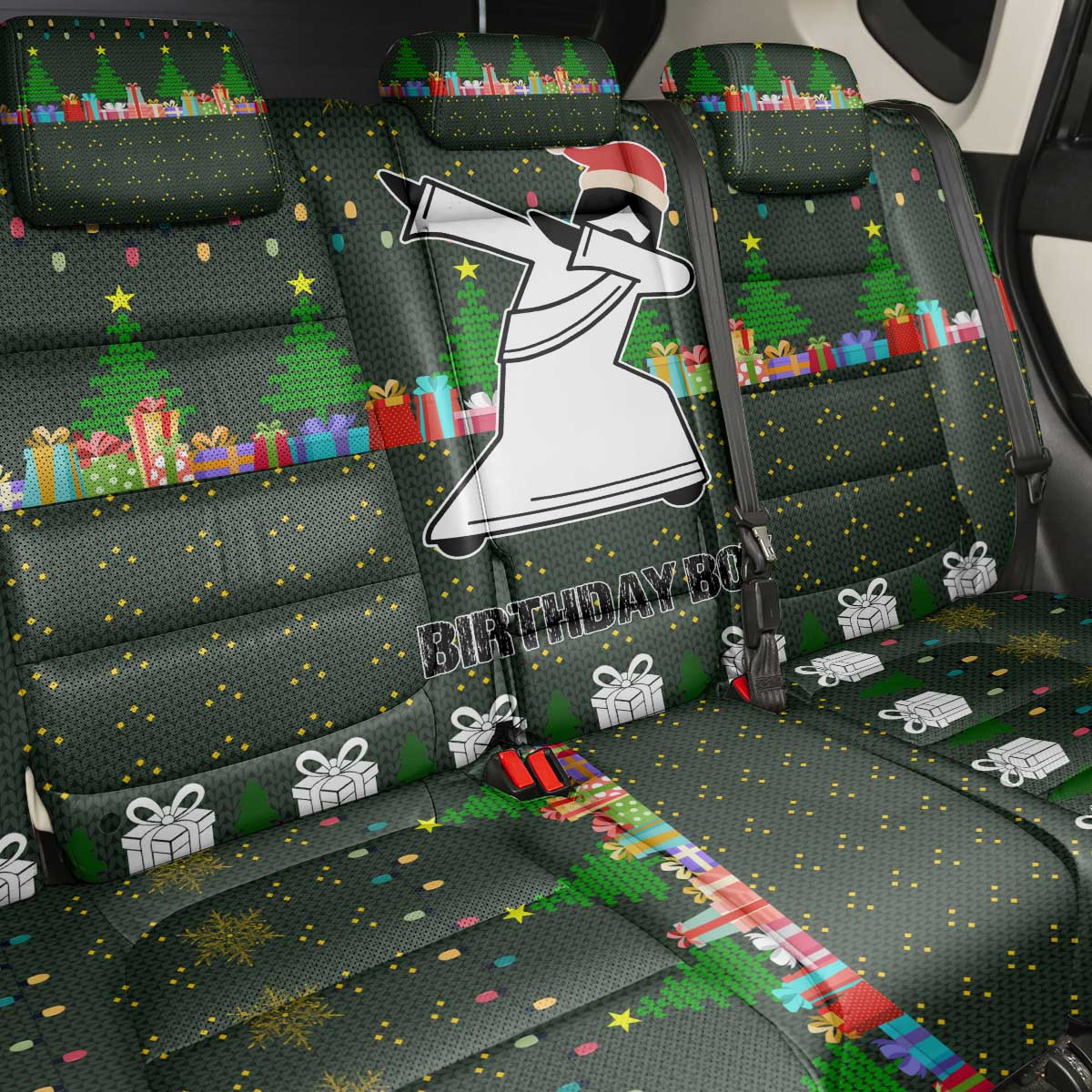 Jesus Birthday Boy Christmas Back Car Seat Cover Funny Xmas Holiday Patterns - Wonder Print Shop