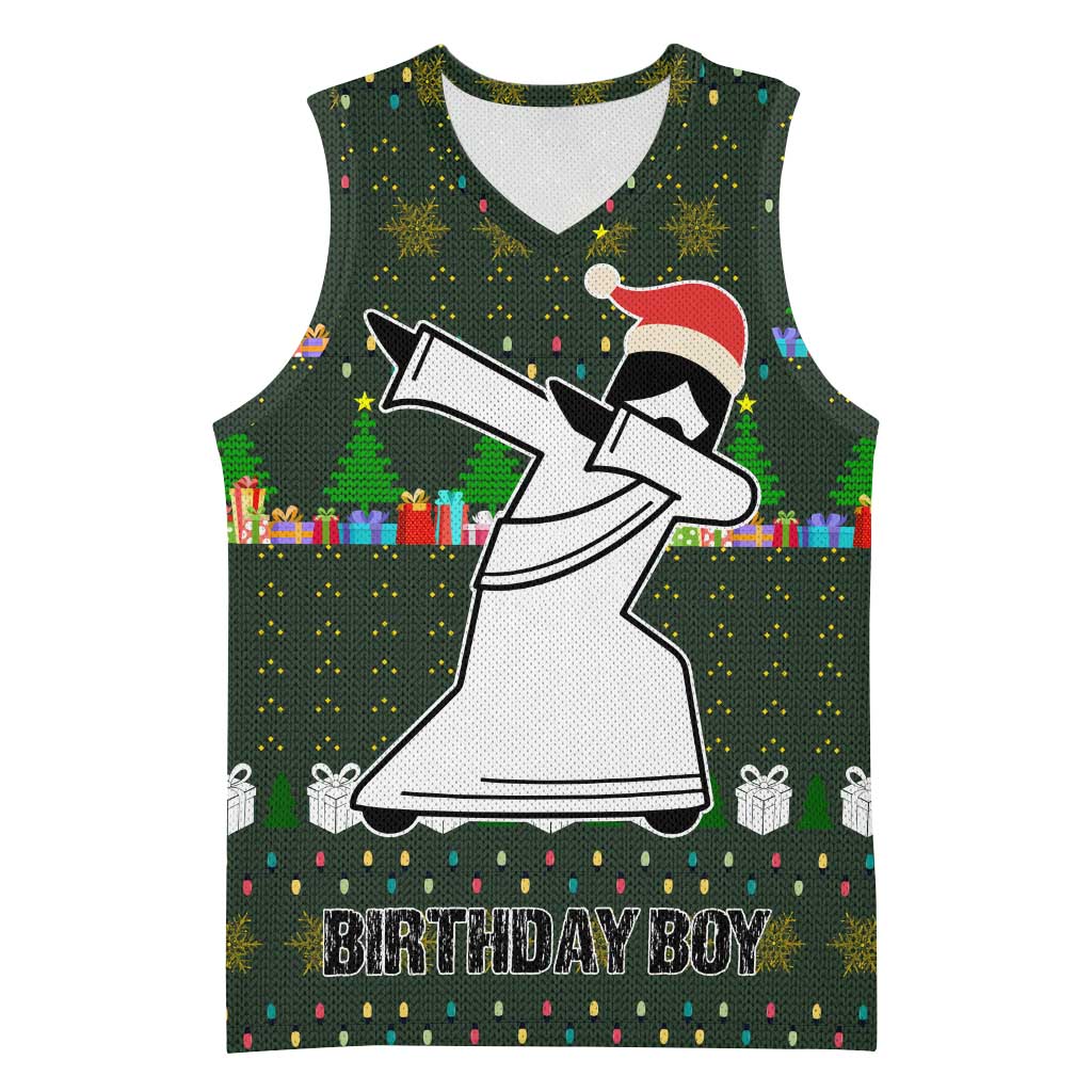 Jesus Birthday Boy Christmas Basketball Jersey Funny Xmas Holiday Patterns - Wonder Print Shop