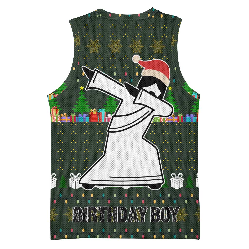 Jesus Birthday Boy Christmas Basketball Jersey Funny Xmas Holiday Patterns - Wonder Print Shop