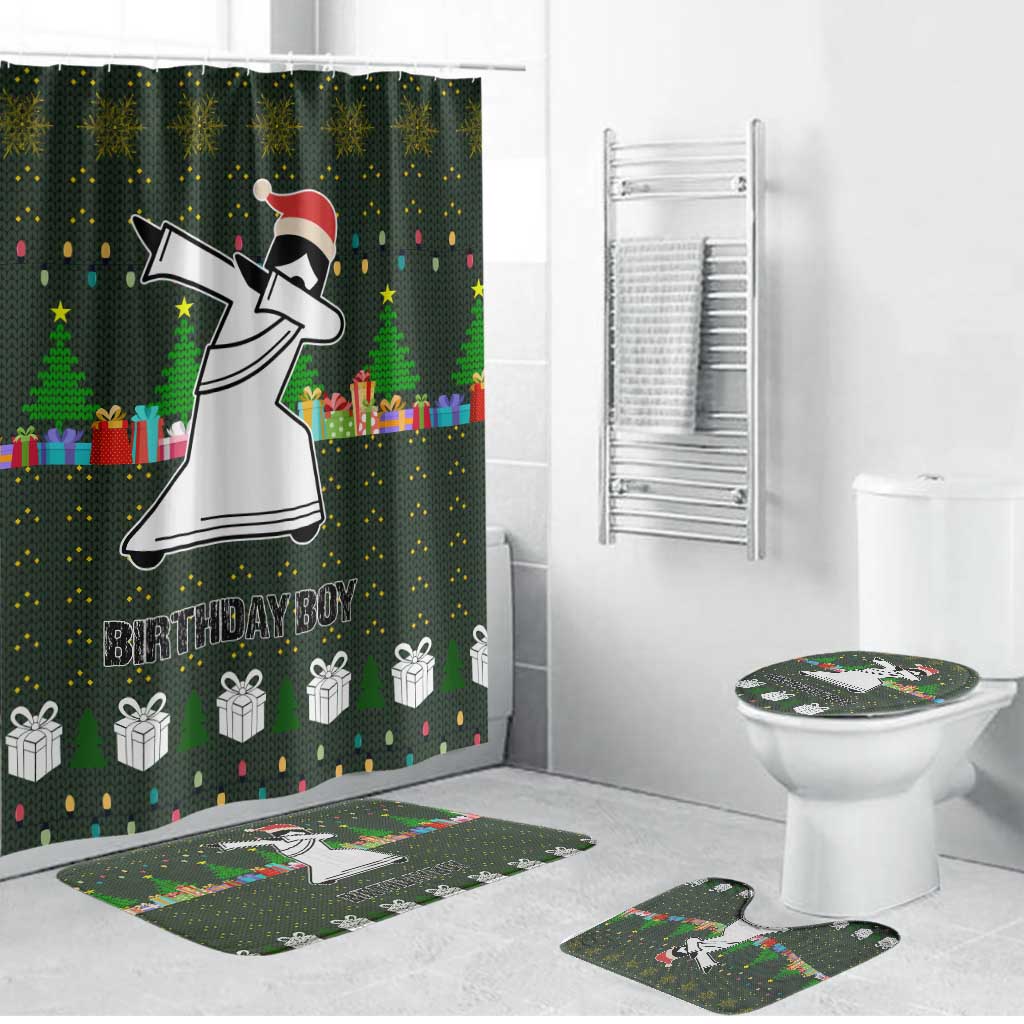 Jesus Birthday Boy Christmas Bathroom Set Funny Xmas Holiday Patterns - Wonder Print Shop